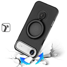 For iPhone Air Case Translucent Magnetic Circle with 360 Stand + Tempered Glass