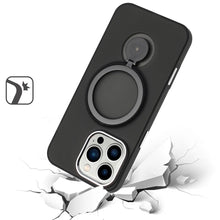 For iPhone 16 PRO MAX Case Magnetic Circle Ring 360 degree Stand +Tempered Glass