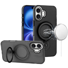 For iPhone 17 Case Translucent Magnetic Circle with 360 Stand + Tempered Glass