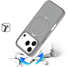 For iPhone 17 Pro Max Case Metal Circle Ring Stand Rugged Cover + Tempered Glass