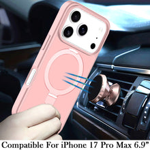 For iPhone 17 Pro Max Case Metal Circle Ring Stand Rugged Cover + Tempered Glass