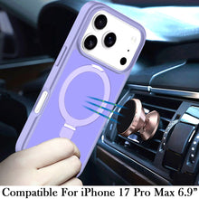 For iPhone 17 Pro Max Case Metal Circle Ring Stand Rugged Cover + Tempered Glass