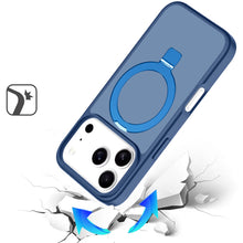 For iPhone 17 PRO Case Metal Circle Ring Stand Rugged Magnetic + Tempered Glass