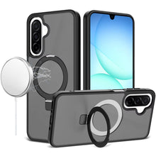 For Samsung A17 5G Case Metal Circle Ring Stand Rugged Cover + Tempered Glass