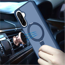 For Samsung A17 5G Case Metal Circle Ring Stand Rugged Cover + Tempered Glass