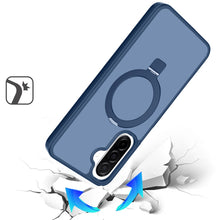 For Samsung A17 5G Case Metal Circle Ring Stand Rugged Cover + Tempered Glass