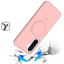 For Samsung A17 5G Case Metal Circle Ring Stand Rugged Cover + Tempered Glass