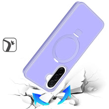 For Samsung A17 5G Case Metal Circle Ring Stand Rugged Cover + Tempered Glass