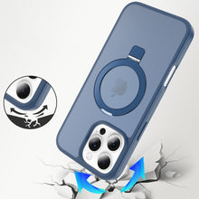 For iPhone 16 PRO MAX Case Metal Circle Ring Stand Rugged Cover + Tempered Glass