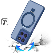 For Moto G Stylus 2025 Case Metal Circle Ring Stand Rugged Cover +Tempered Glass