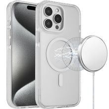 For iPhone 15 Pro Max Case Color Matching Trim Magnetic Circle +2 Tempered Glass