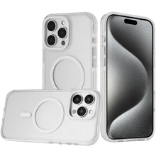 For iPhone 15 Pro Max Case Color Matching Trim Magnetic Circle +2 Tempered Glass