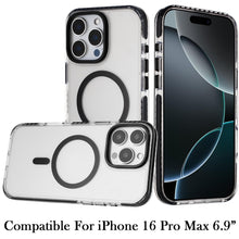 For iPhone 16 PRO MAX Case Color Matching Trim Magnetic Circle + Tempered Glass