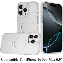 For iPhone 16 PRO MAX Case Color Matching Trim Magnetic Circle + Tempered Glass