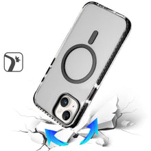 For iPhone 15 Case Color Matching Trim Magnetic Circle Cover + 2 Tempered Glass
