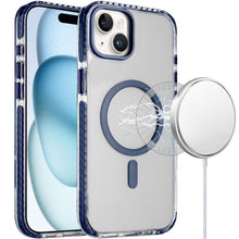 For iPhone 15 Case Color Matching Trim Magnetic Circle Cover + 2 Tempered Glass