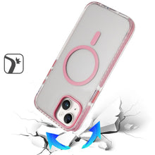 For iPhone 15 Case Color Matching Trim Magnetic Circle Cover + 2 Tempered Glass