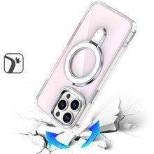 For iPhone 14 PRO MAX 6.7 in.Case Radiant Chrome Cover w/ Magnetic Circle Stand