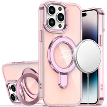 For iPhone 14 PRO MAX 6.7 in.Case Radiant Chrome Cover w/ Magnetic Circle Stand