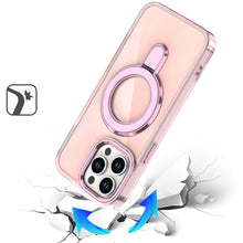 For iPhone 14 PRO MAX 6.7 in.Case Radiant Chrome Cover w/ Magnetic Circle Stand
