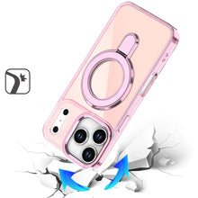 For iPhone 17 PRO Case Radiant Chrome w/ Magnetic Circle Stand + Tempered Glass