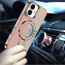 For iPhone 17 Case Radiant Chrome with Magnetic Circle Stand + Tempered Glass