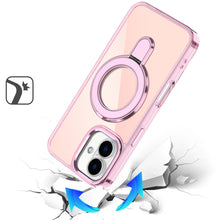 For iPhone 17 Case Radiant Chrome with Magnetic Circle Stand + Tempered Glass