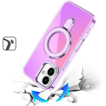 For iPhone 17 Case Radiant Chrome with Magnetic Circle Stand + Tempered Glass