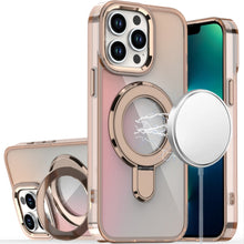 For iPhone 13 Pro Max Case Radiant Chrome Cover with Magnetic Circle and Stand