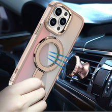 For iPhone 13 Pro Max Case Radiant Chrome Cover with Magnetic Circle and Stand