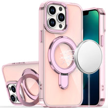For iPhone 13 Pro Max Case Radiant Chrome Cover with Magnetic Circle and Stand