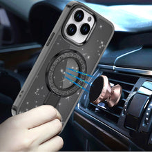 For iPhone 14 PRO MAX 6.7 in.Case Translucent Full Glitter Magnetic Circle Cover