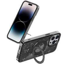 For iPhone 14 PRO MAX 6.7 in.Case Translucent Full Glitter Magnetic Circle Cover