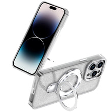 For iPhone 14 PRO MAX 6.7 in.Case Translucent Full Glitter Magnetic Circle Cover