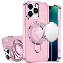 For iPhone 13 Pro Max Case Translucent Full Glitter with Magnetic Bling Circle