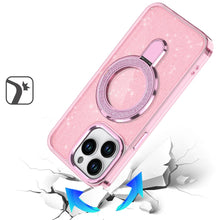 For iPhone 13 Pro Max Case Translucent Full Glitter with Magnetic Bling Circle