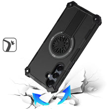For Samsung A16 5G Case Dual Layer Magnetic Circle Pop-Out Stand +Tempered Glass