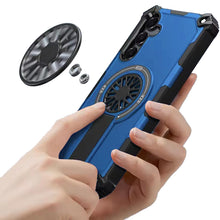 For Samsung A16 5G Case Dual Layer Magnetic Circle Pop-Out Stand +Tempered Glass