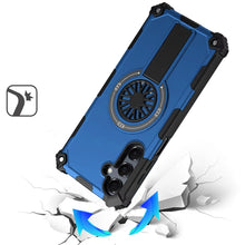 For Samsung A16 5G Case Dual Layer Magnetic Circle Pop-Out Stand +Tempered Glass