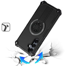 For Samsung A17 5G Case Dual Layer Magnetic Circle Pop-Out Stand +Tempered Glass