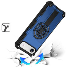 For iPhone Air Case Rugged Magnetic Circle with Pop-Out Stand + Tempered Glass