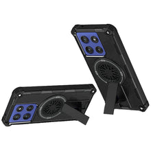 For Moto G Stylus 2025 Case Dual Layer Magnetic Circle Kickstand +Tempered Glass