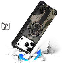 For iPhone 17 Pro Max Case Design Rugged Magnetic Circle Stand + Tempered Glass