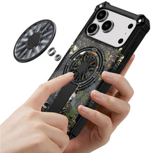 For iPhone 17 Pro Max Case Design Rugged Magnetic Circle Stand + Tempered Glass