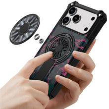 For iPhone 17 Pro Max Case Design Rugged Magnetic Circle Stand + Tempered Glass