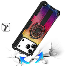 For iPhone 17 Pro Max Case Design Rugged Magnetic Circle Stand + Tempered Glass