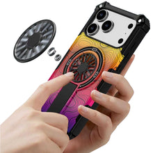 For iPhone 17 Pro Max Case Design Rugged Magnetic Circle Stand + Tempered Glass