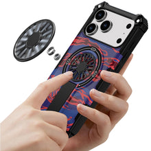 For iPhone 17 Pro Max Case Design Rugged Magnetic Circle Stand + Tempered Glass