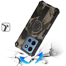 For Moto G 2025 Case Design Shockproof Magnetic Circle W/ Stand + Tempered Glass