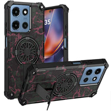 For Moto G 2025 Case Design Shockproof Magnetic Circle W/ Stand + Tempered Glass